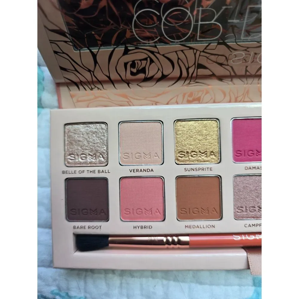 NIB Sigma Beauty Cor-De-Rosa 14 Pan Eyeshadow Palette w/Duel Ended Brush